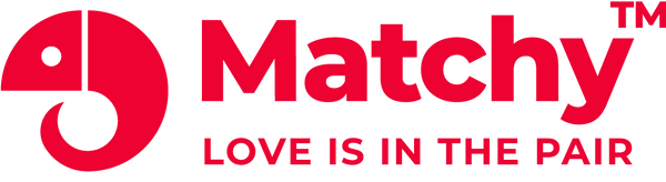 Matchy logo with tagline 'Love is in the pair'