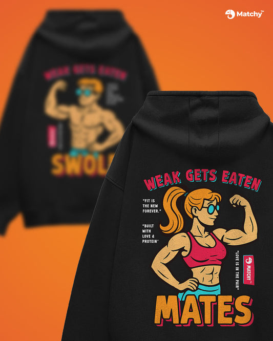 Swole-Mates Oversized Matching Couple Hoodies
