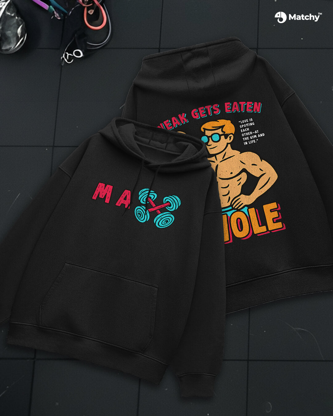 Swole-Mates Oversized Matching Couple Hoodies
