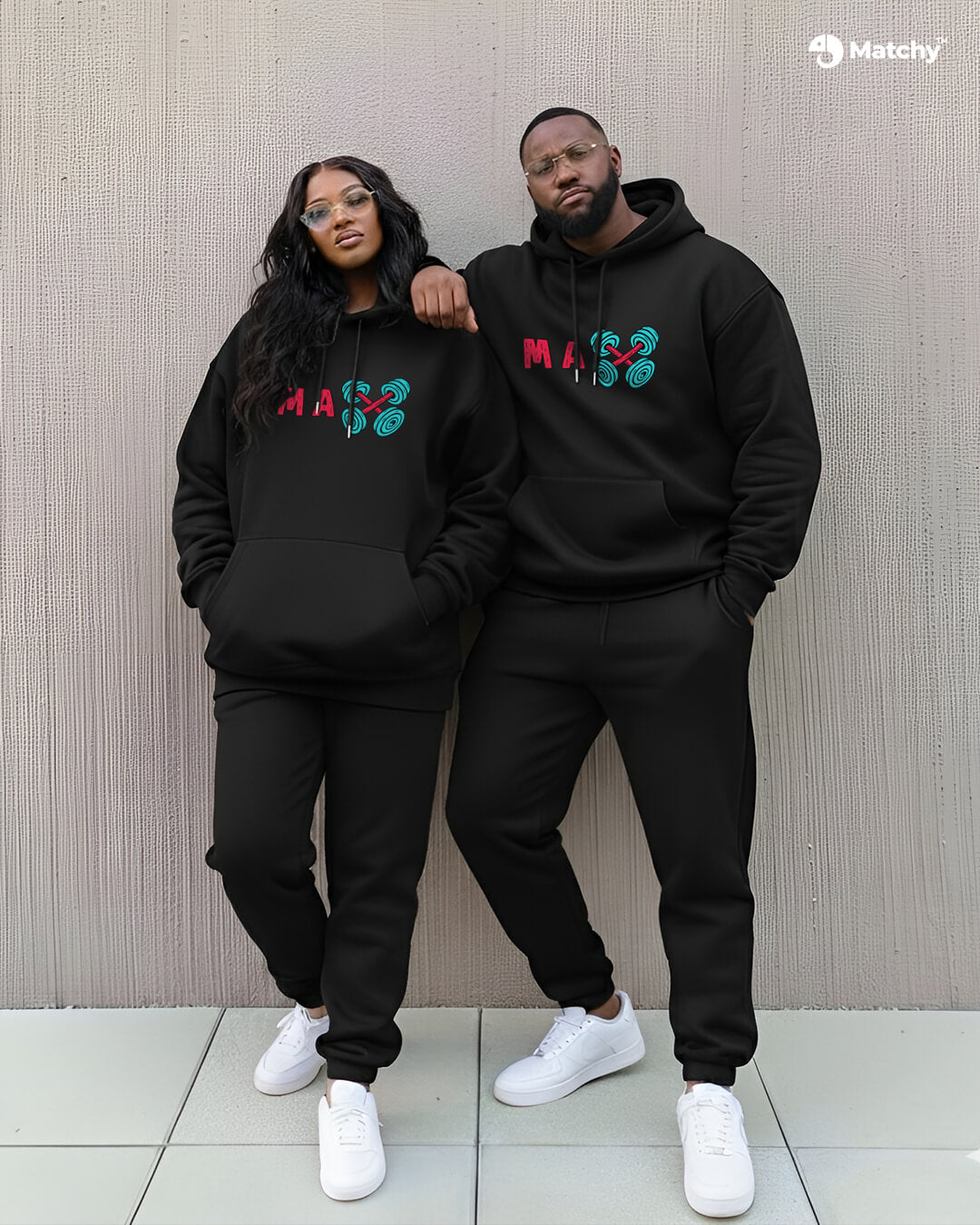 Swole-Mates Oversized Matching Couple Hoodies